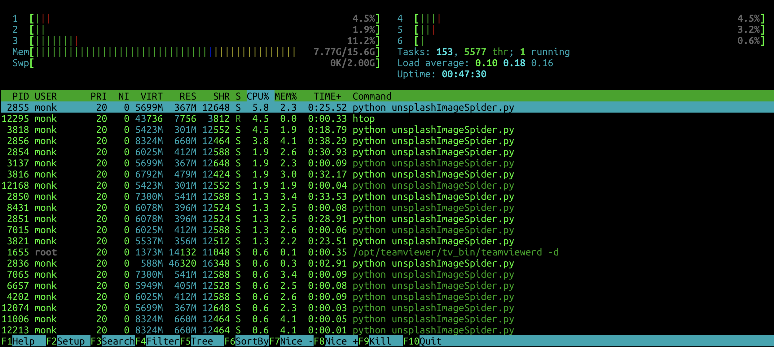 Linux监控CPU,GPU,内存的使用率-机器在学习